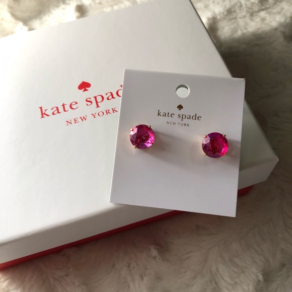 ✅SOLD! <Kate Spade> Fuchsia Gumdrop Earrings - Picture 5 of 5